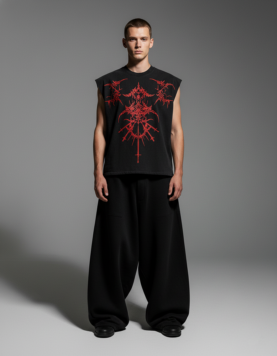 Heretic Black Boxy Unisex Vest