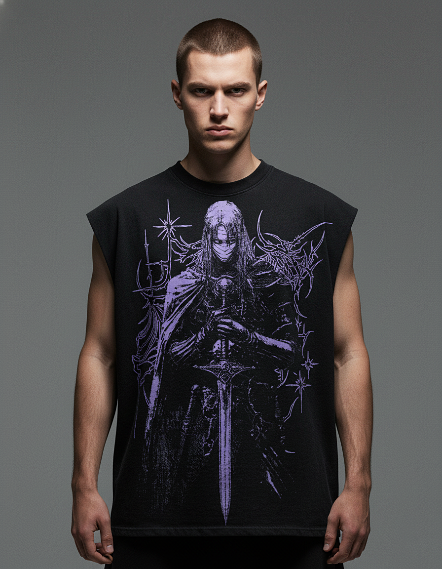 Dissect Black Boxy Unisex Vest