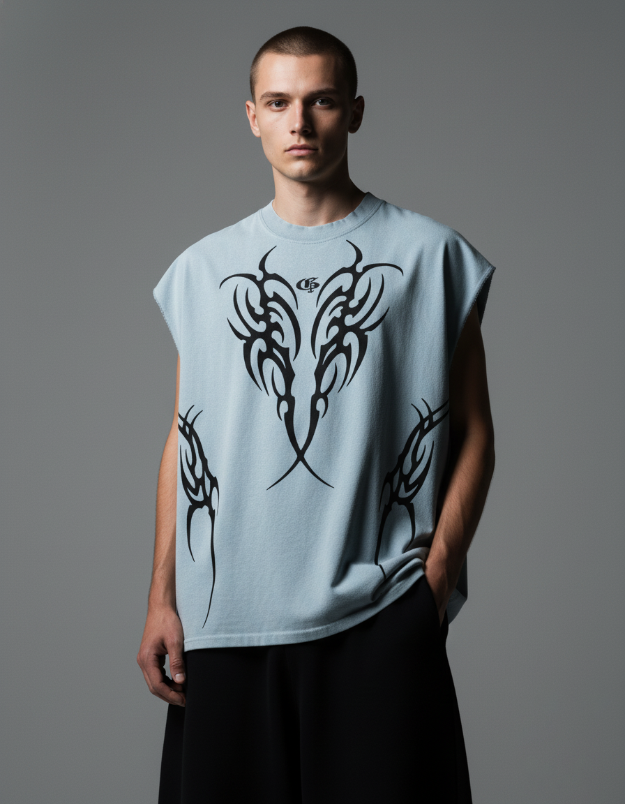 Sky Tusk Tribal Boxy Unisex Vest