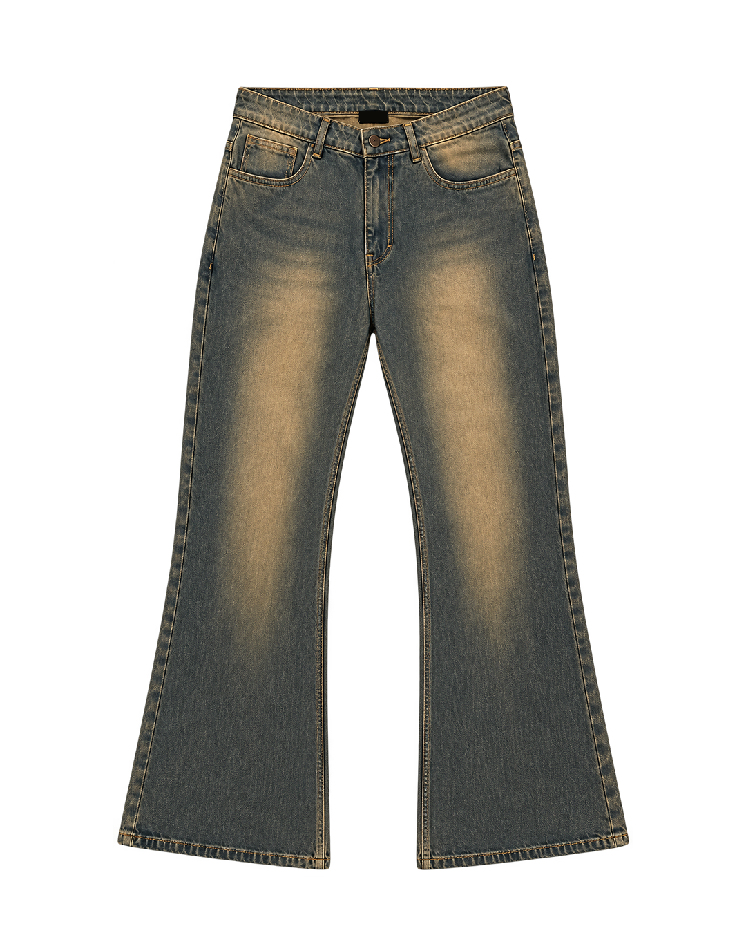 Erode Yellow Washed Bootcut Jeans