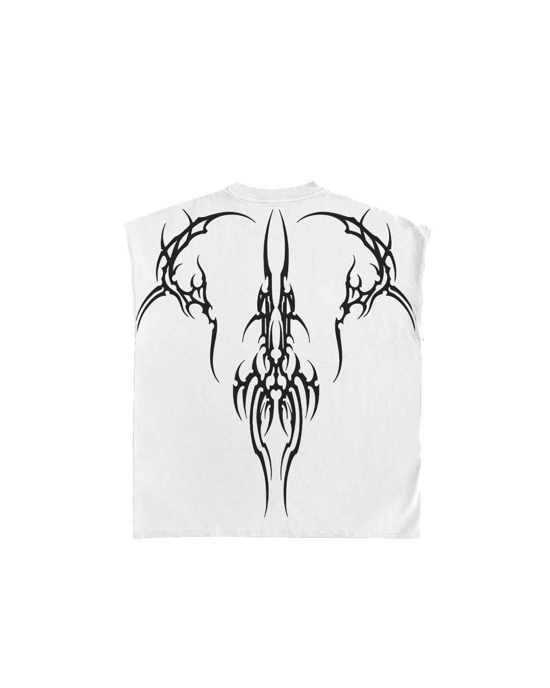 Tusk Tribal White Boxy Unisex Vest