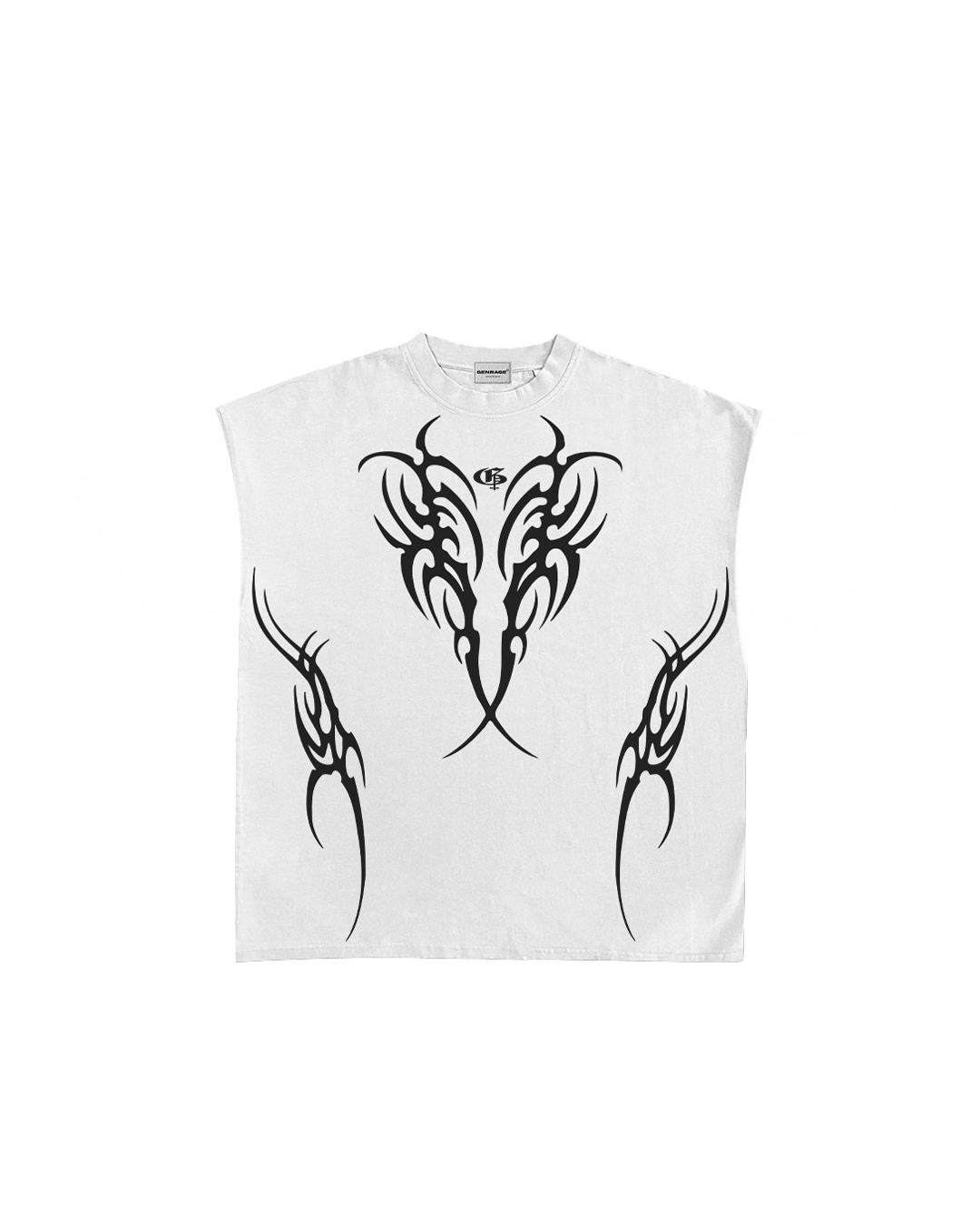 Tusk Tribal White Boxy Unisex Vest