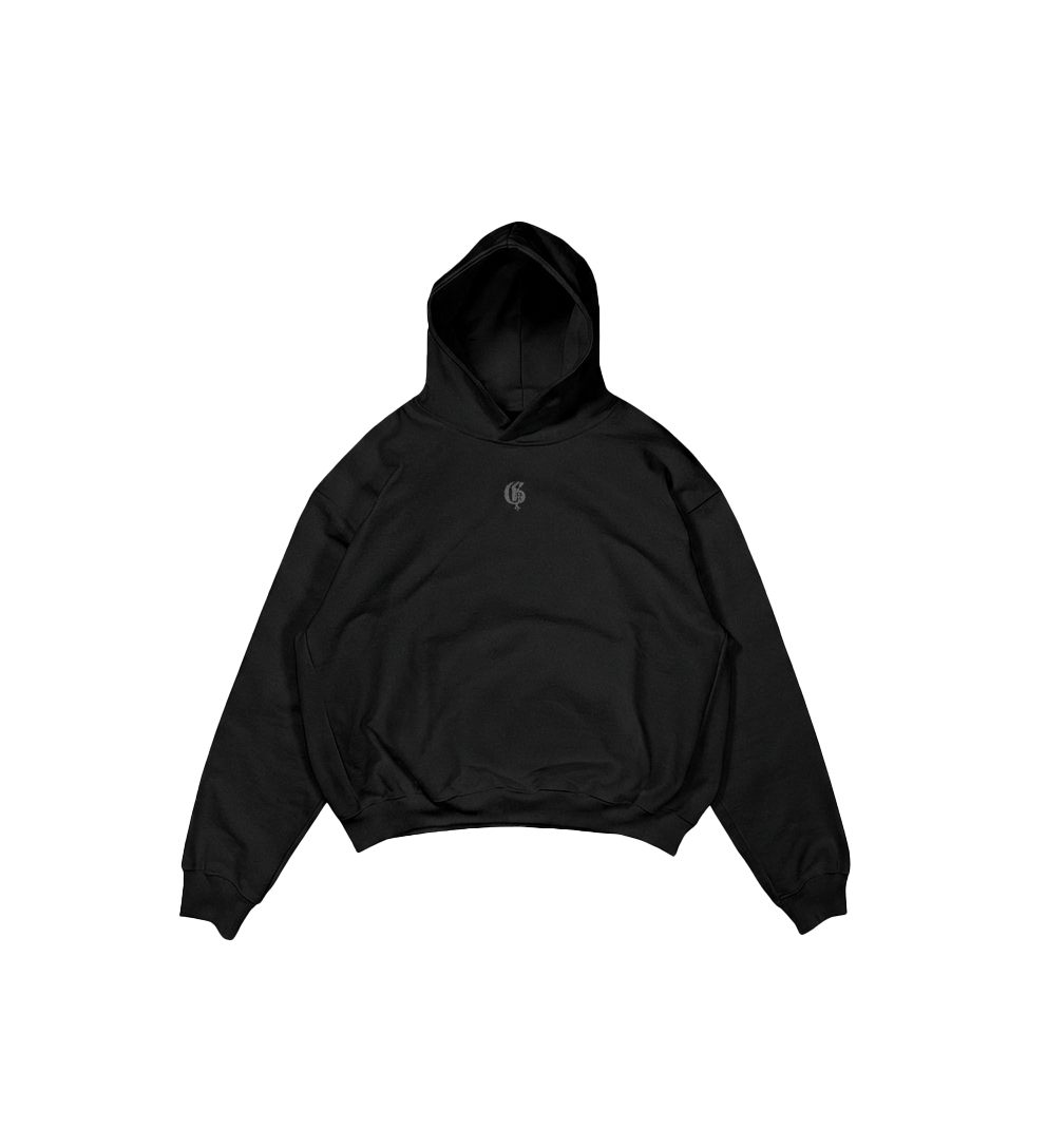 Basic Black Boxy Oversized Hoodie