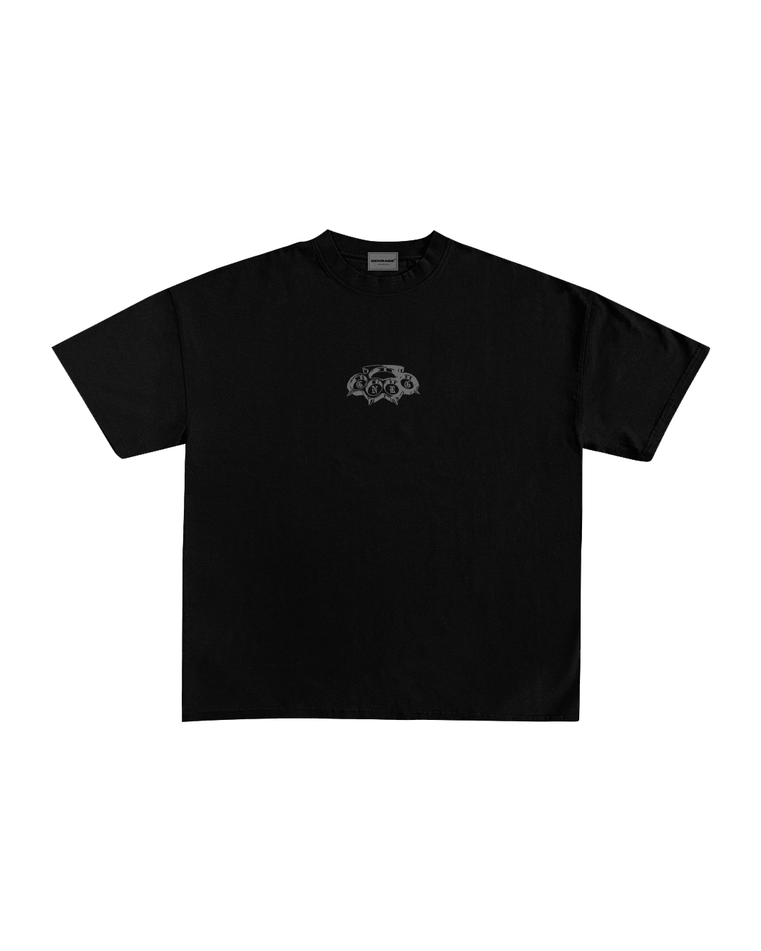 Basic Black Boxy Genrage Oversized Tshirt