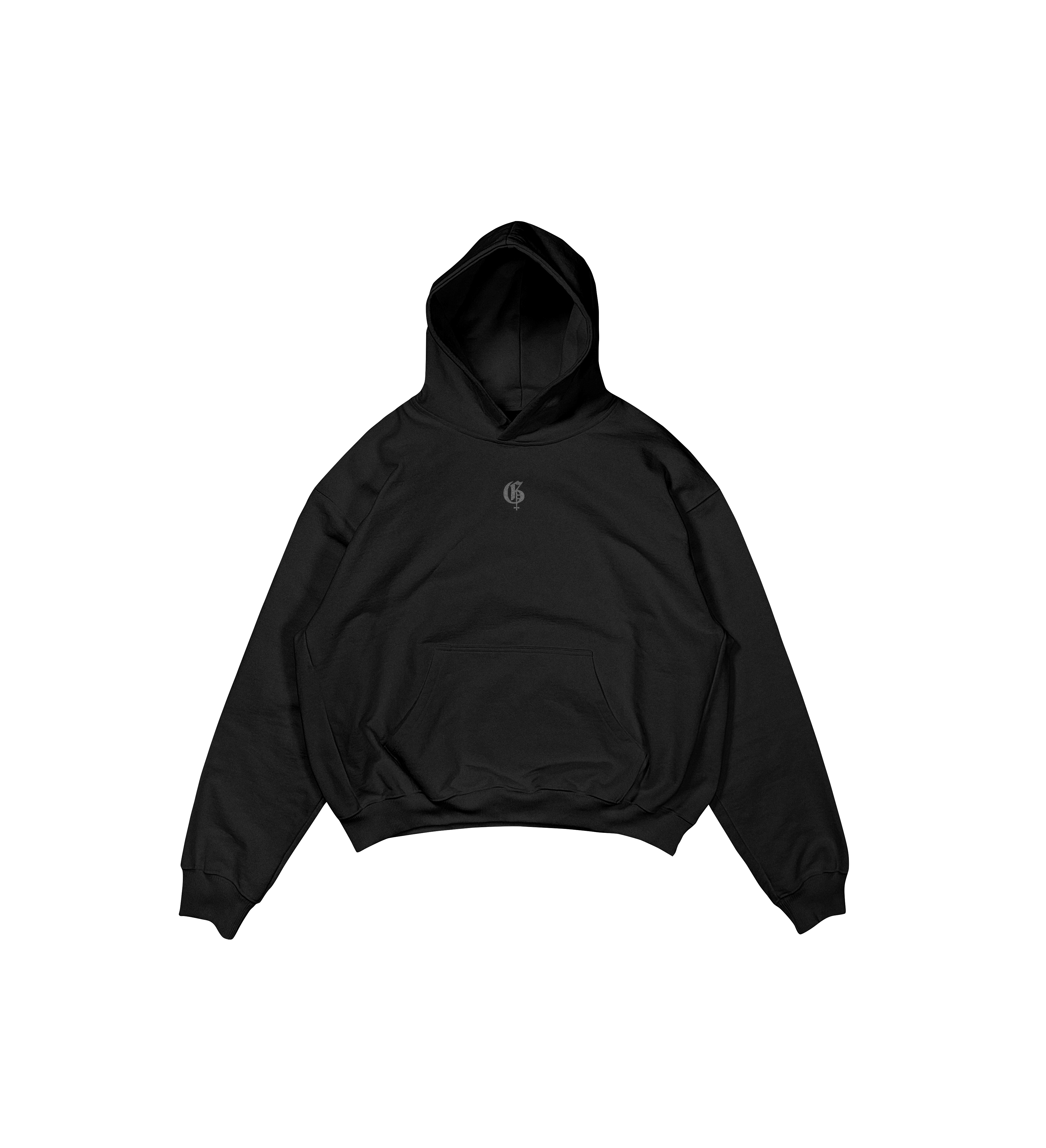 Basic Black Boxy Oversized Hoodie