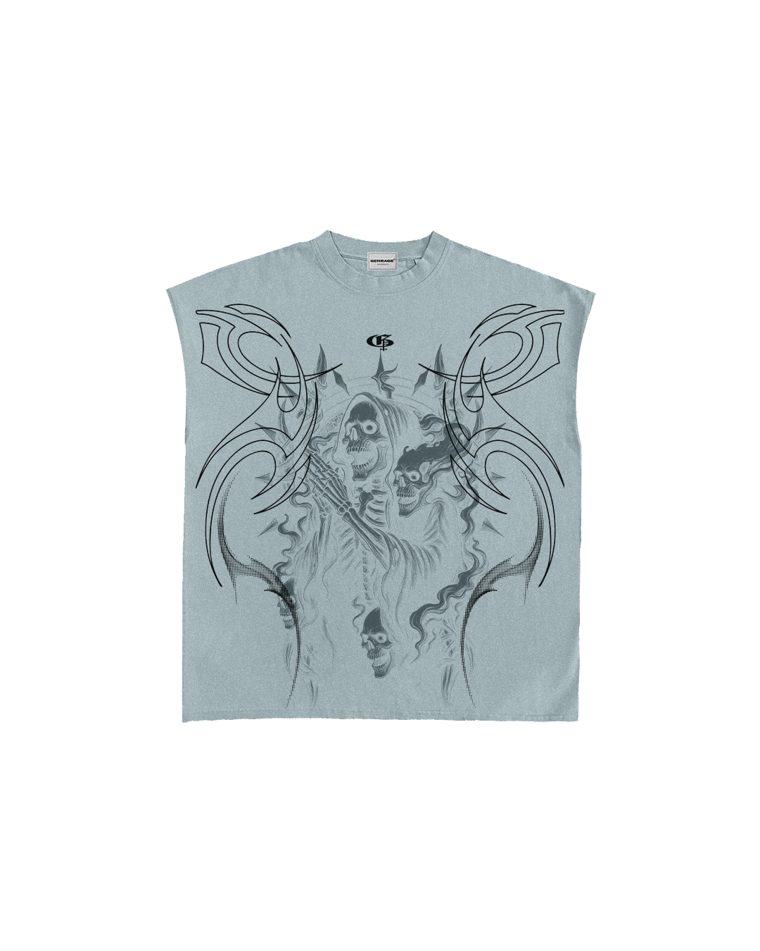 Hollow Sky Blue Boxy Unisex Vest