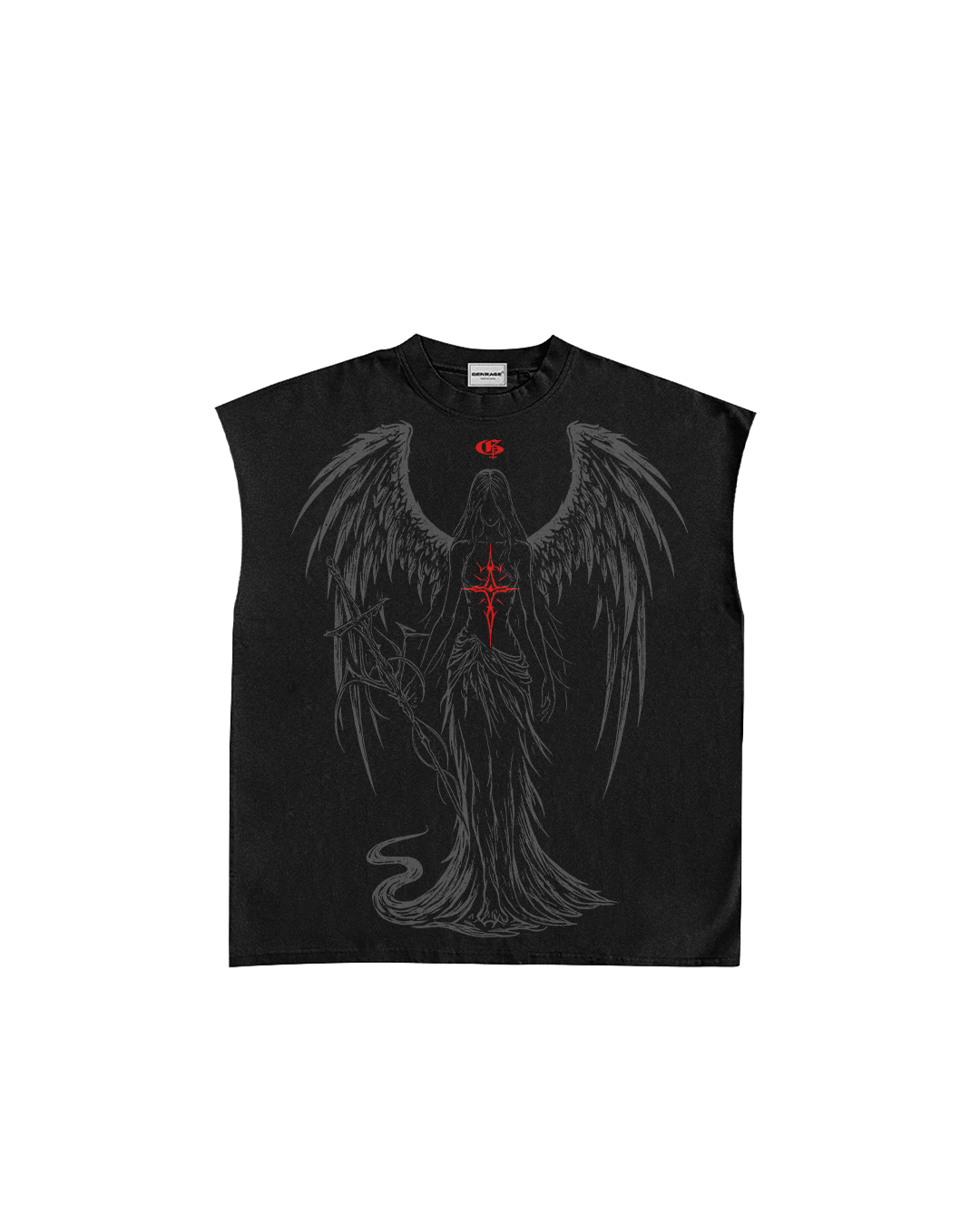 Descent Black Boxy Unisex Vest