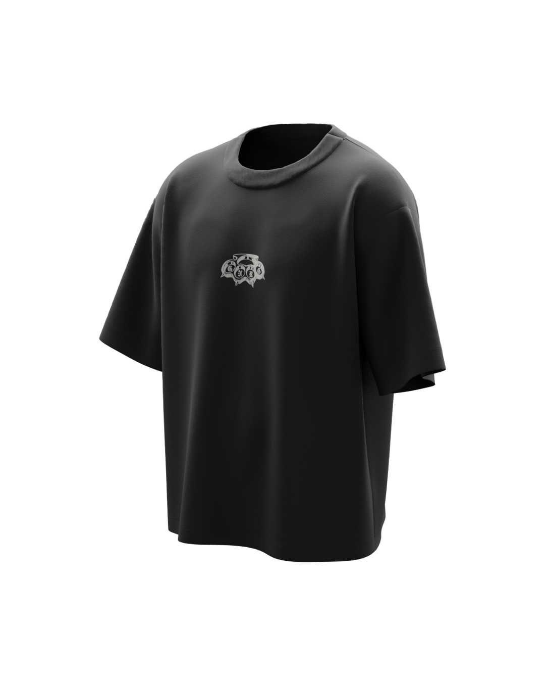 Basic Black Boxy Genrage Oversized Tshirt