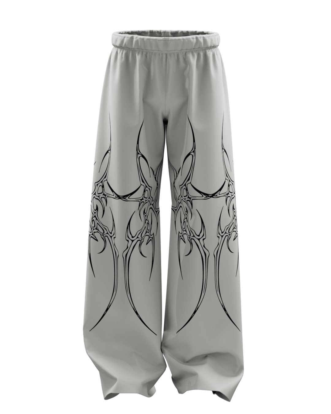 Grey Mutation Unisex Straight Fit Baggy Pants