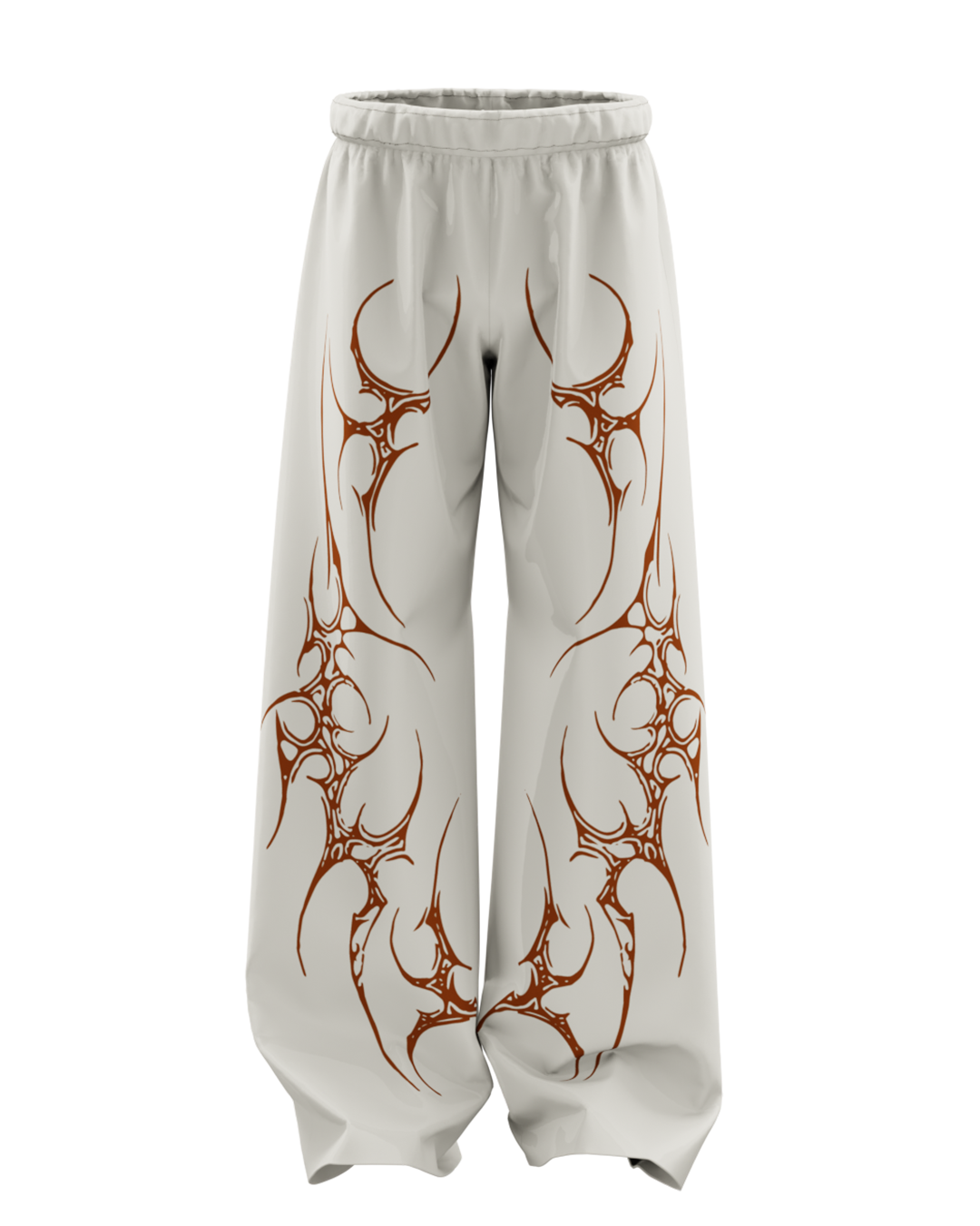 Latte Beige Scar Unisex Baggy Pants