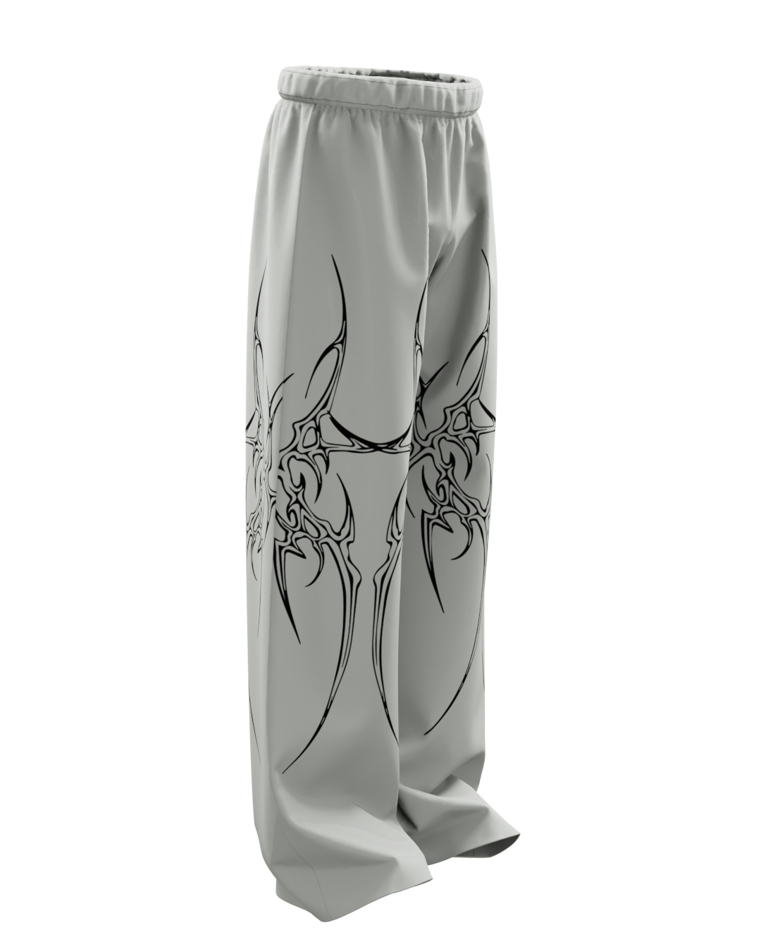 Grey Mutation Unisex Straight Fit Baggy Pants