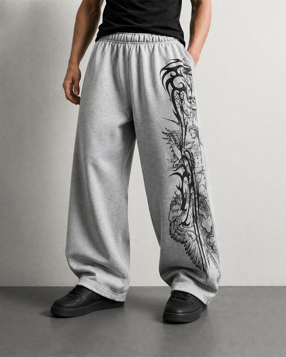 Basilisk Grey Baggy Pants