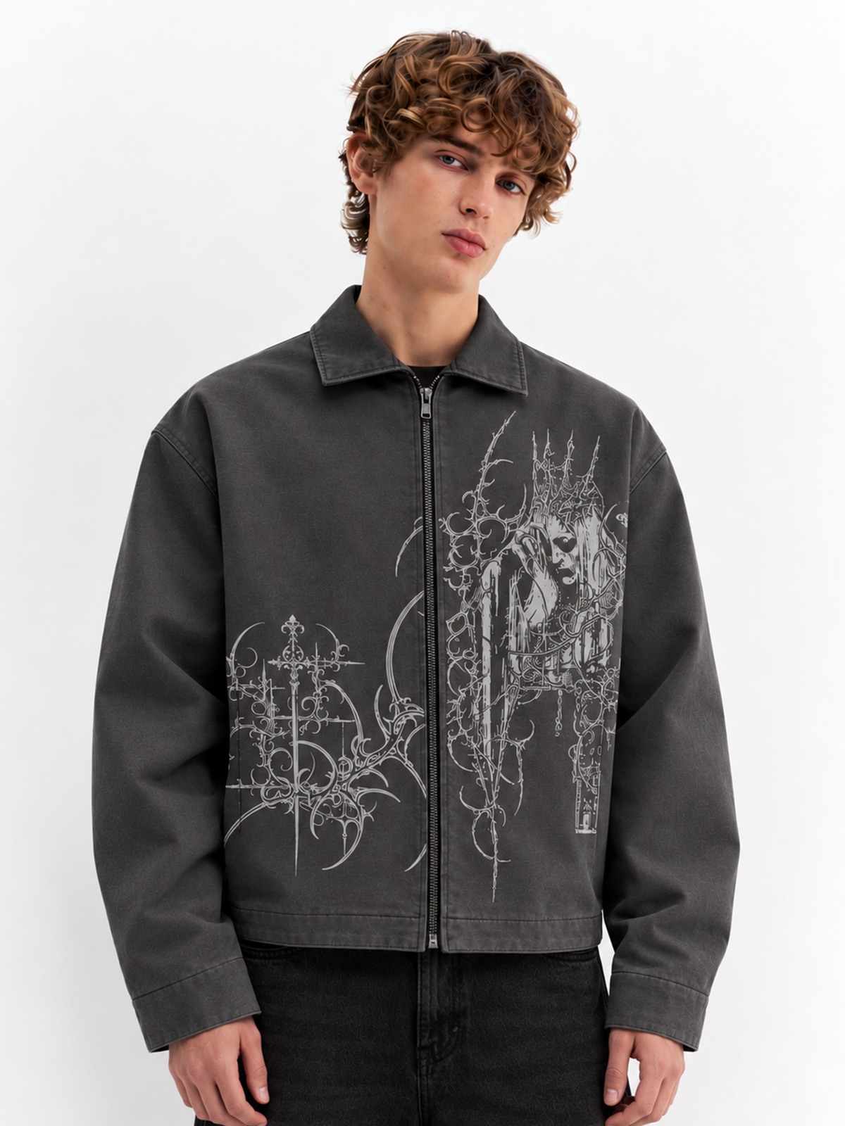 Monarch Dark Grey Boxy Jacket