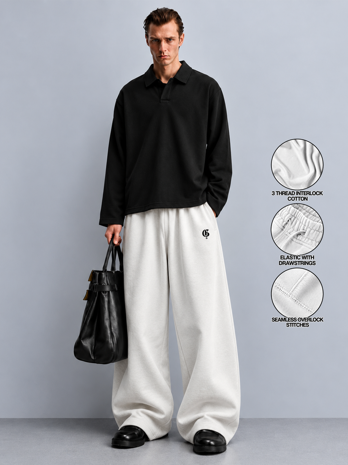 Basic White Baggy Pants