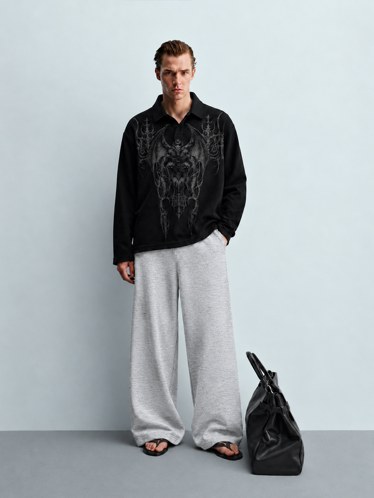 Blank Grey Baggy Pants