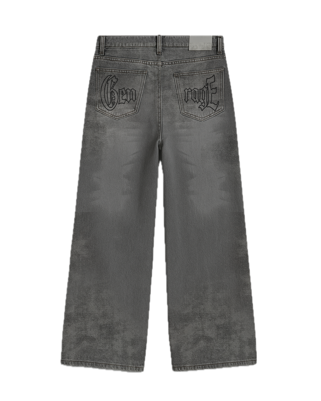 Smack Grey Washed Baggy Jeans