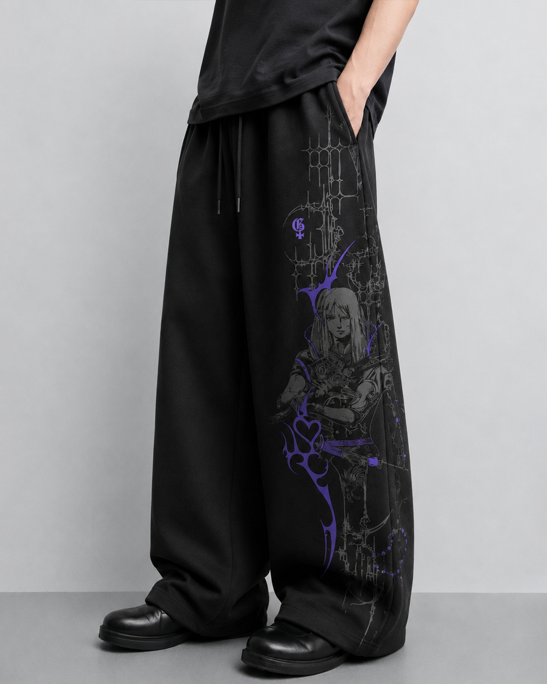 Bruise Black Baggy Pants