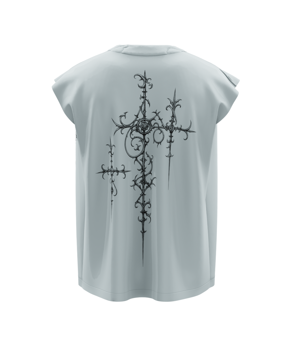 Azure Sky Blue Boxy Unisex Vest