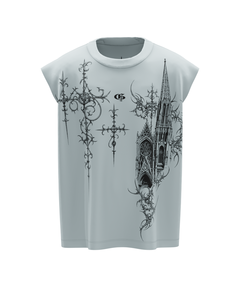 Azure Sky Blue Boxy Unisex Vest