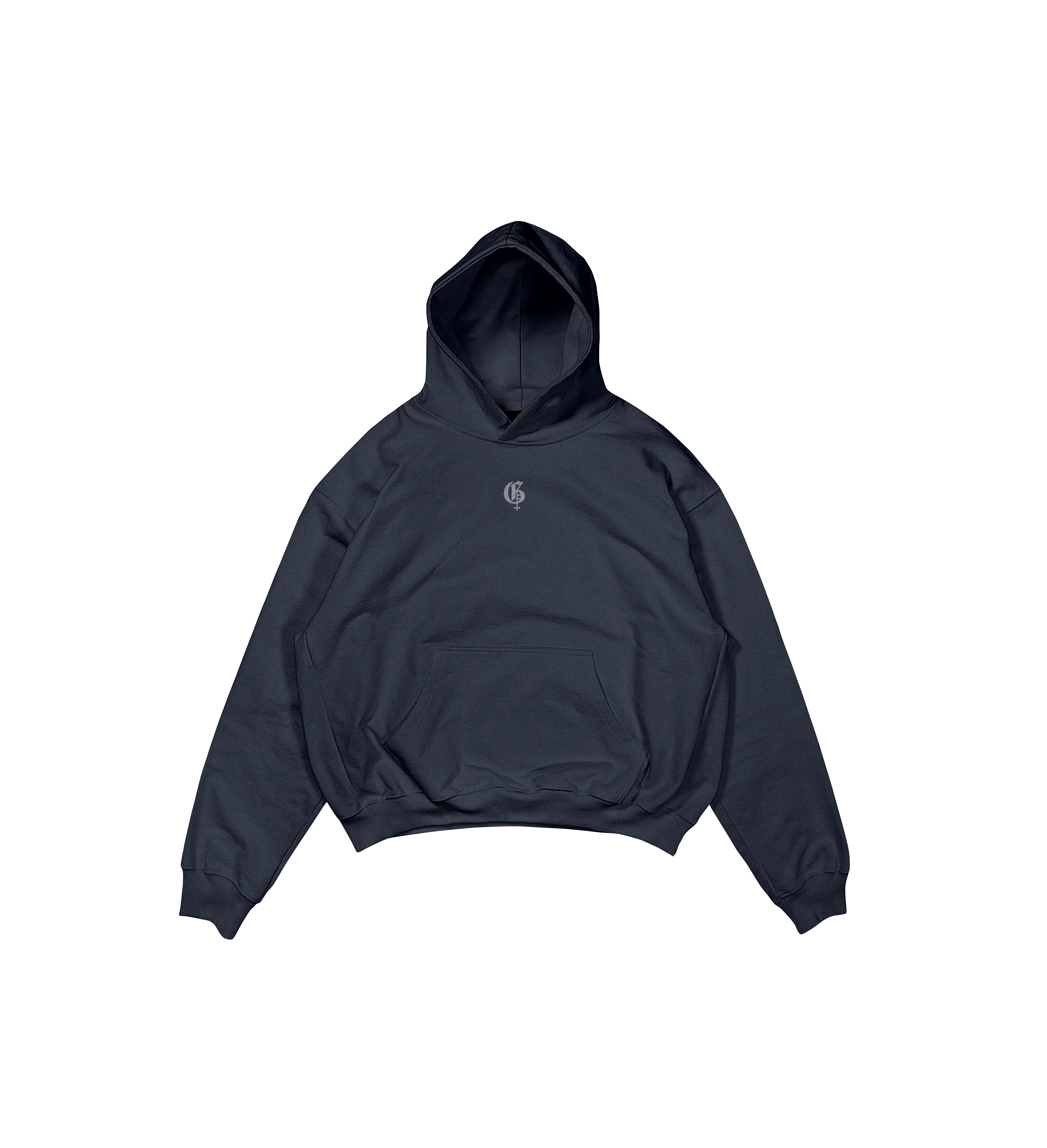 Navy Blue Boxy Oversized Hoodie