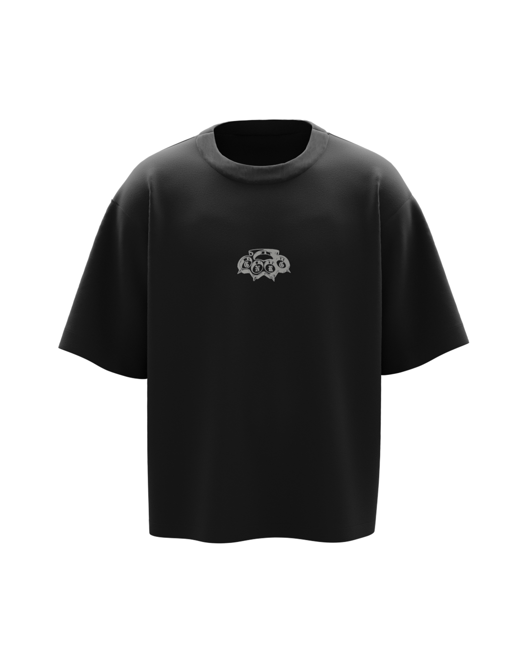 Basic Black Boxy Genrage Oversized Tshirt