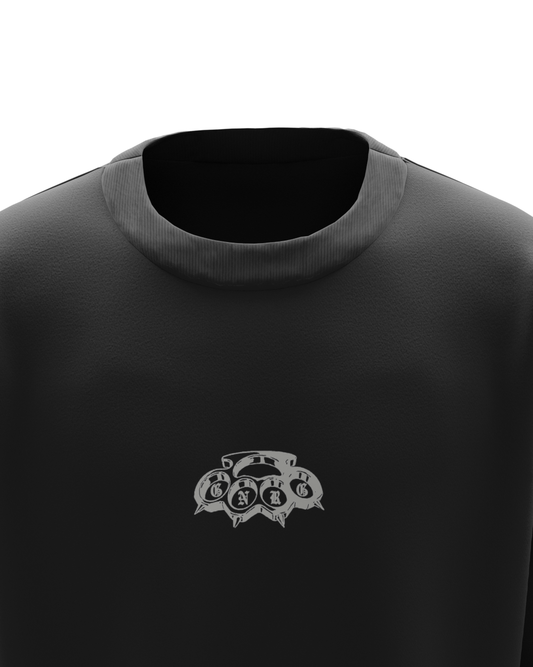 Basic Black Boxy Genrage Oversized Tshirt