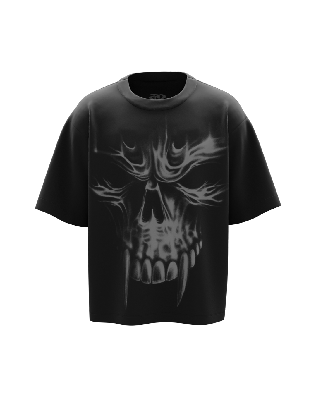 Black Punisher Boxy Oversized Tshirt