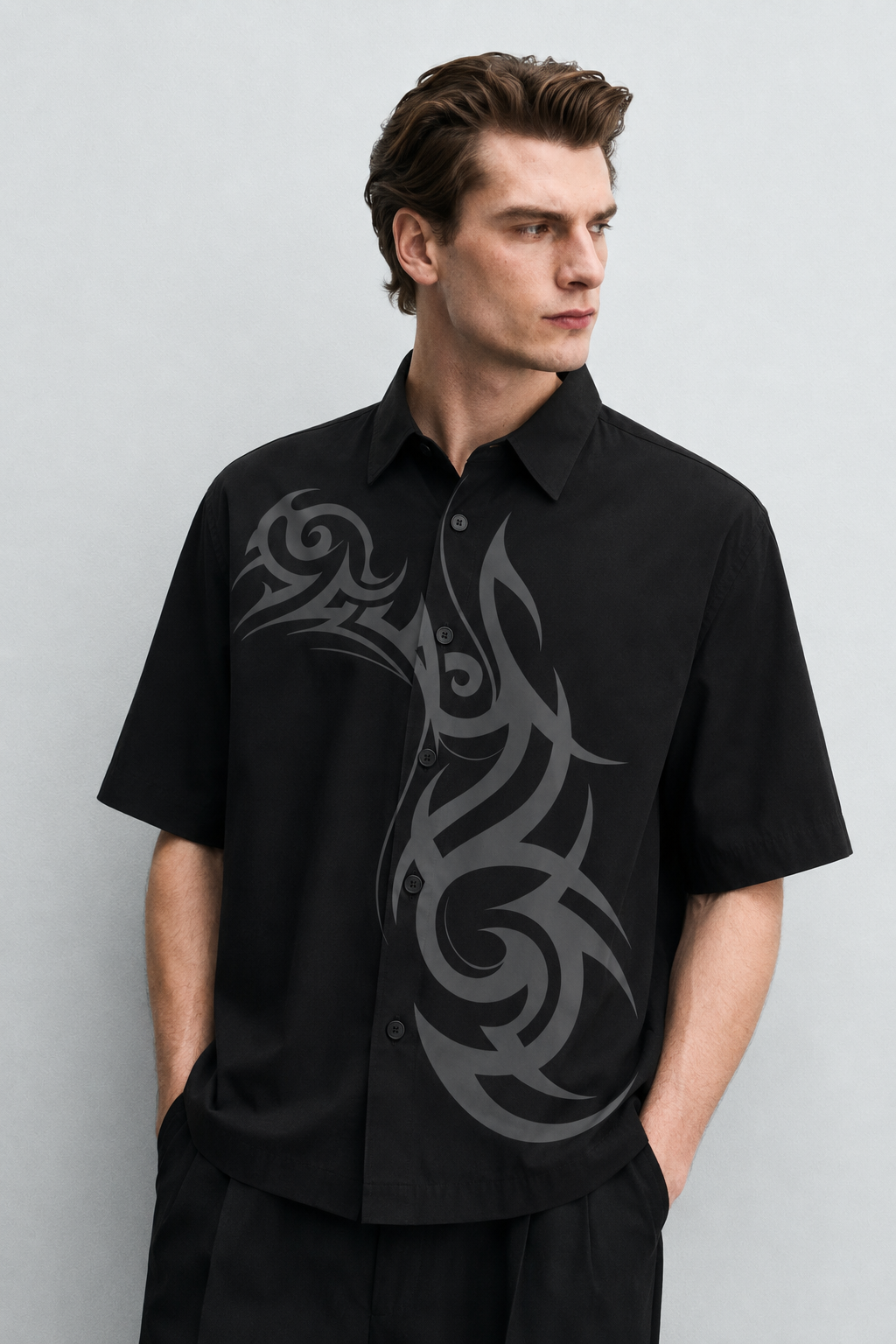 Vanta Black Boxy Shirt