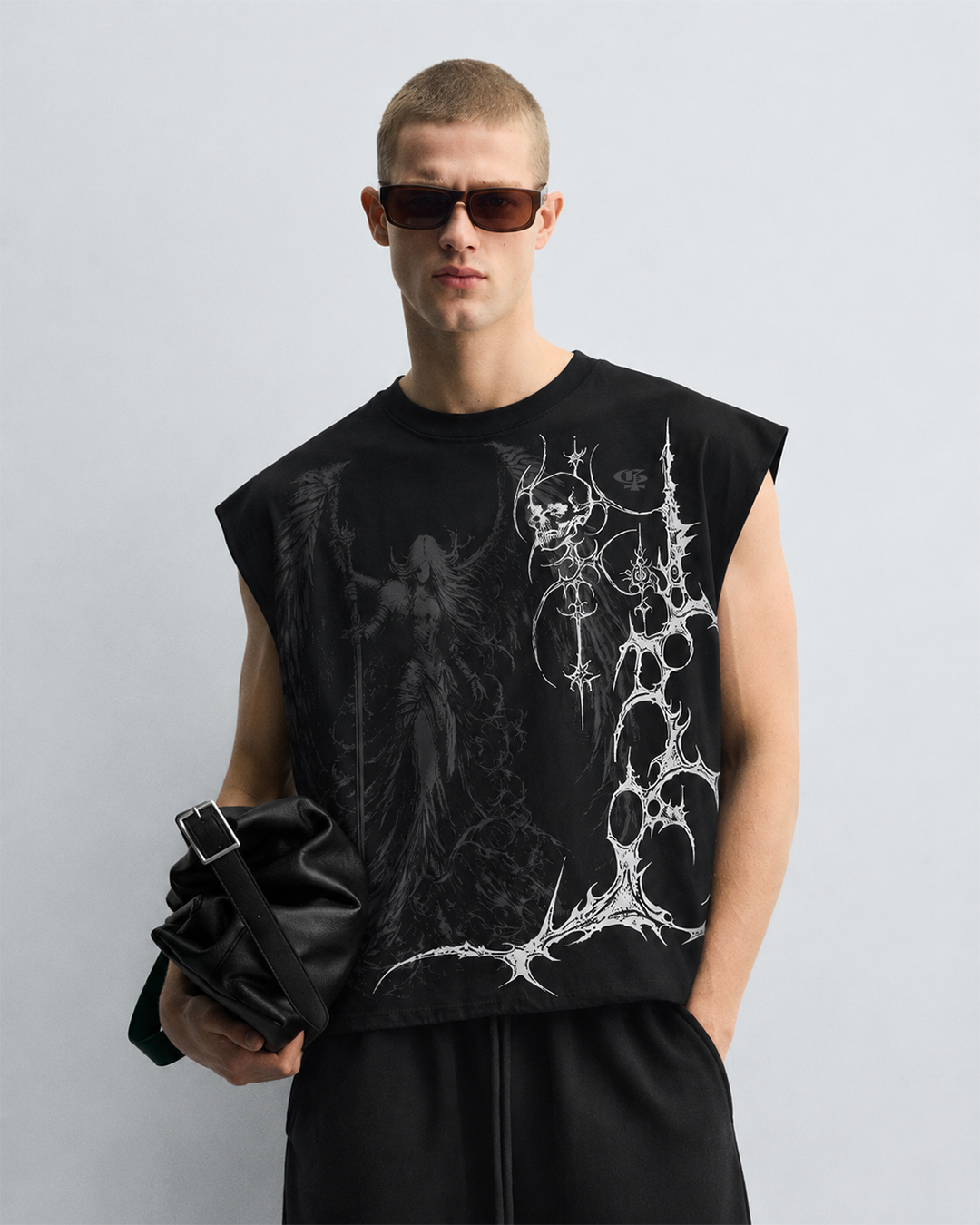 Celest Black Vest