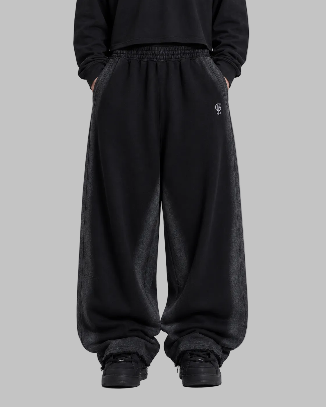 Fade Basic Black Balloon Pants