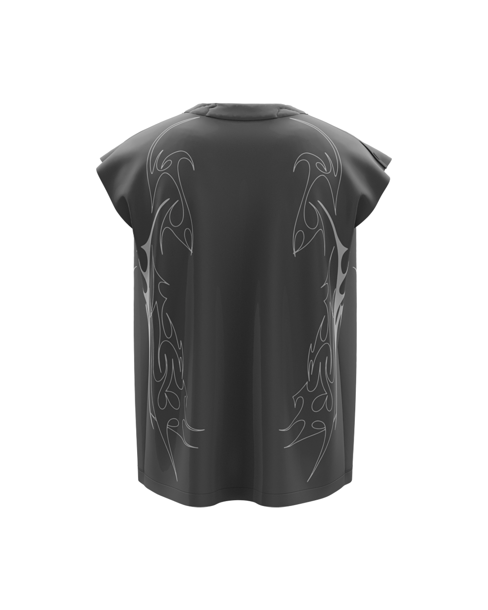 Cipher Dark Grey Unisex Boxy Vest