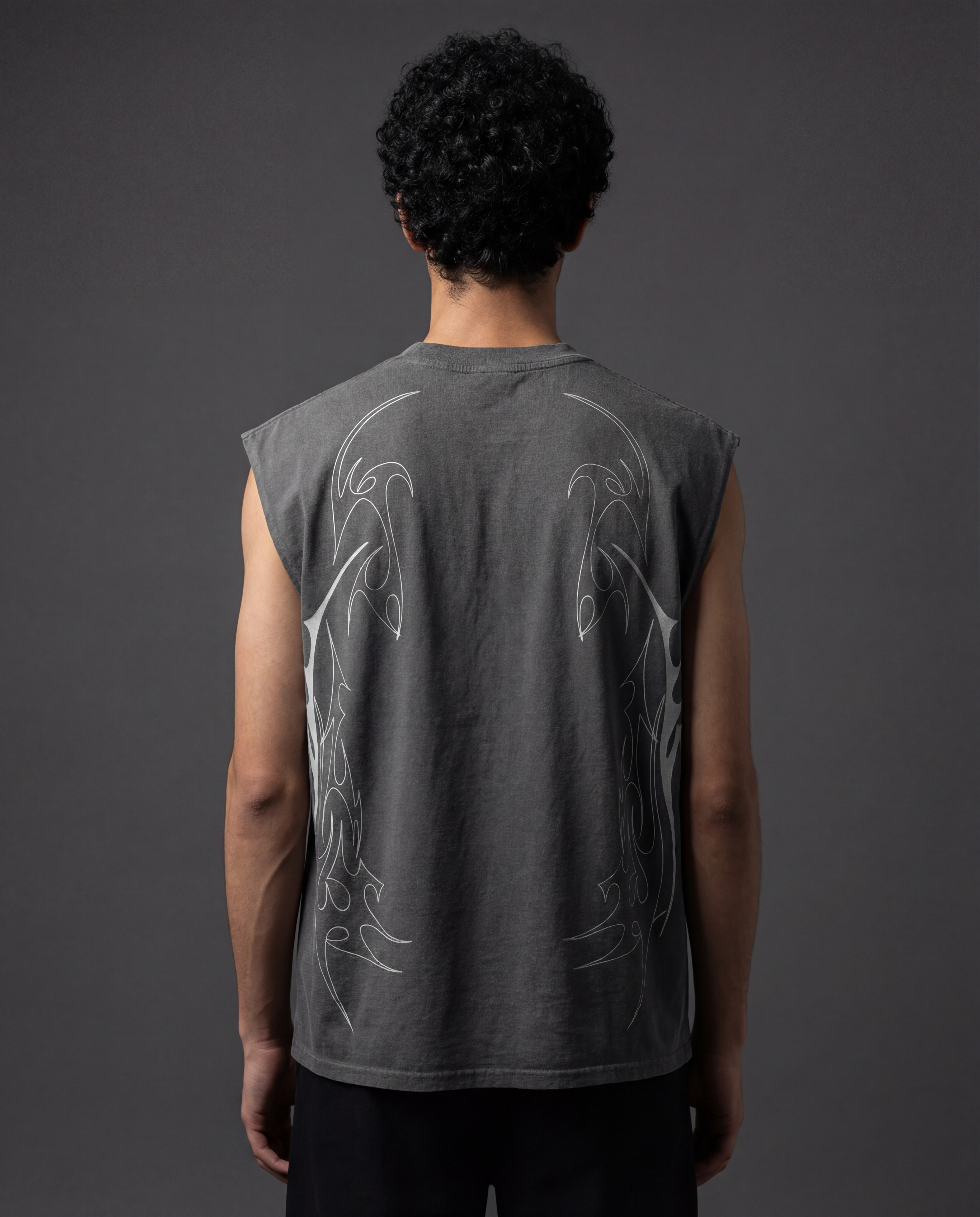 Cipher Dark Grey Unisex Boxy Vest