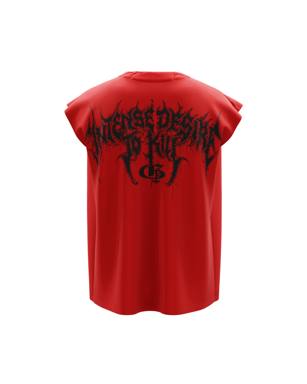 Crimson Red Boxy Unisex Vest