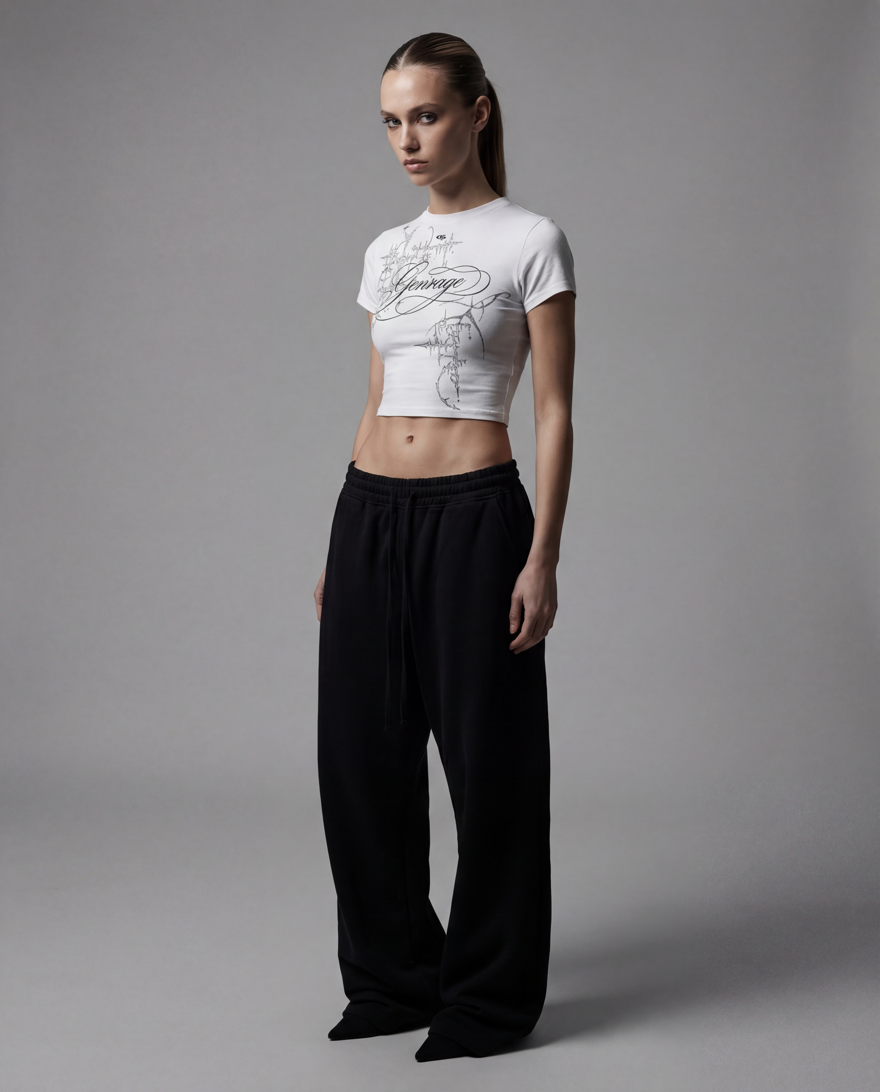 Cursive Women's Baby Tee