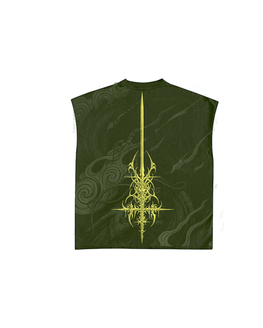 Dagger Olive Unisex Boxy Vest