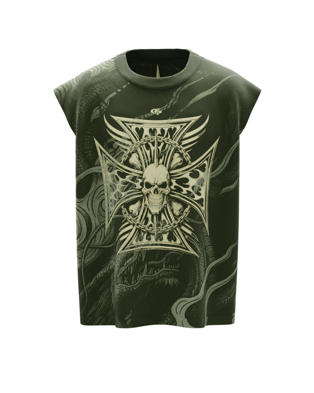 Dagger Olive Unisex Boxy Vest