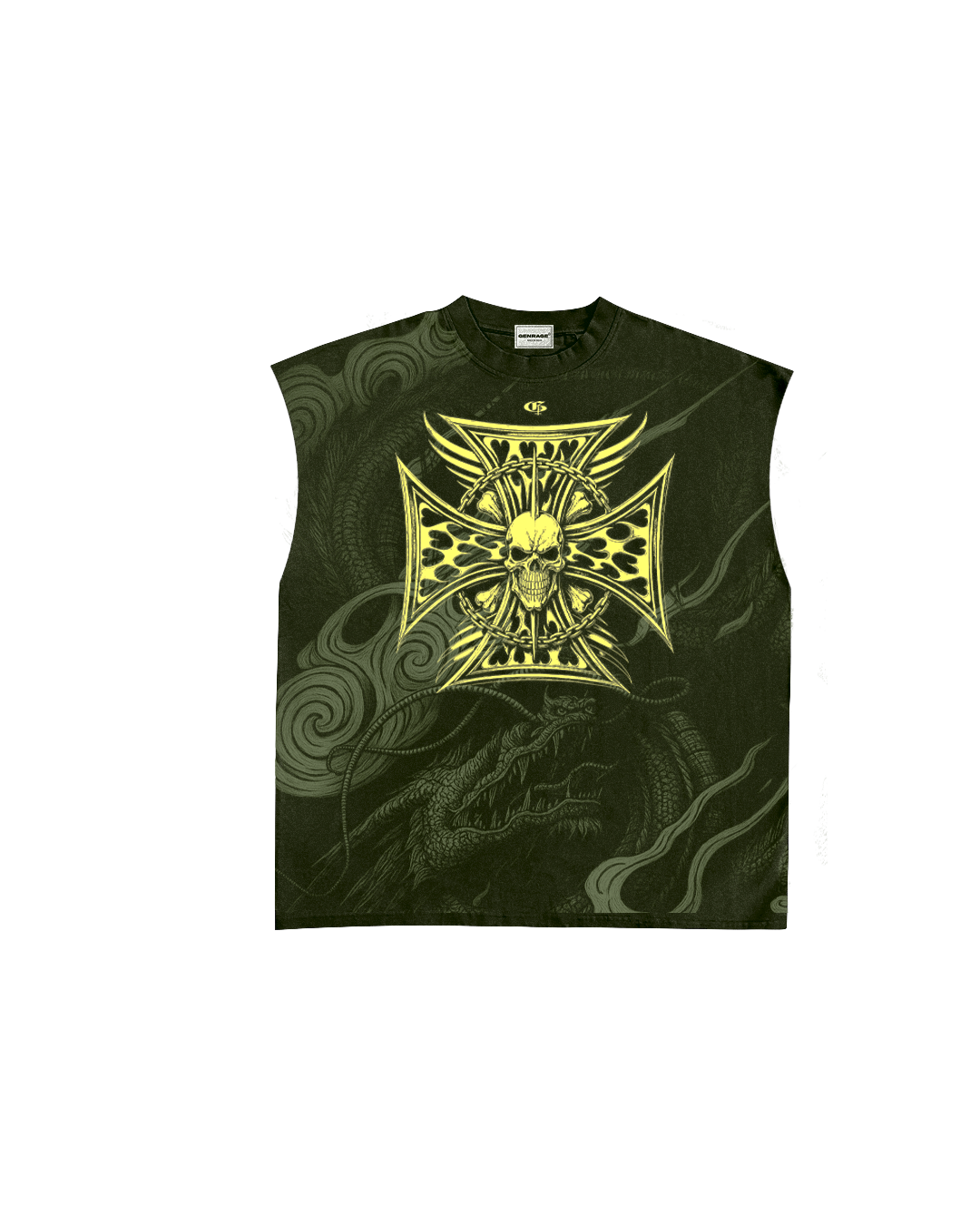 Dagger Olive Unisex Boxy Vest