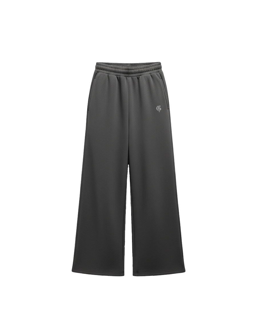 Dark Grey Basic Genrage Baggy Pants