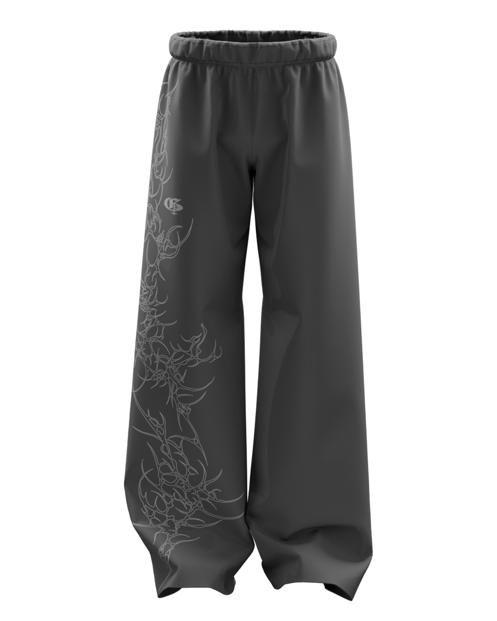 Dark Grey Xyden Unisex Straight Fit Baggy Pants