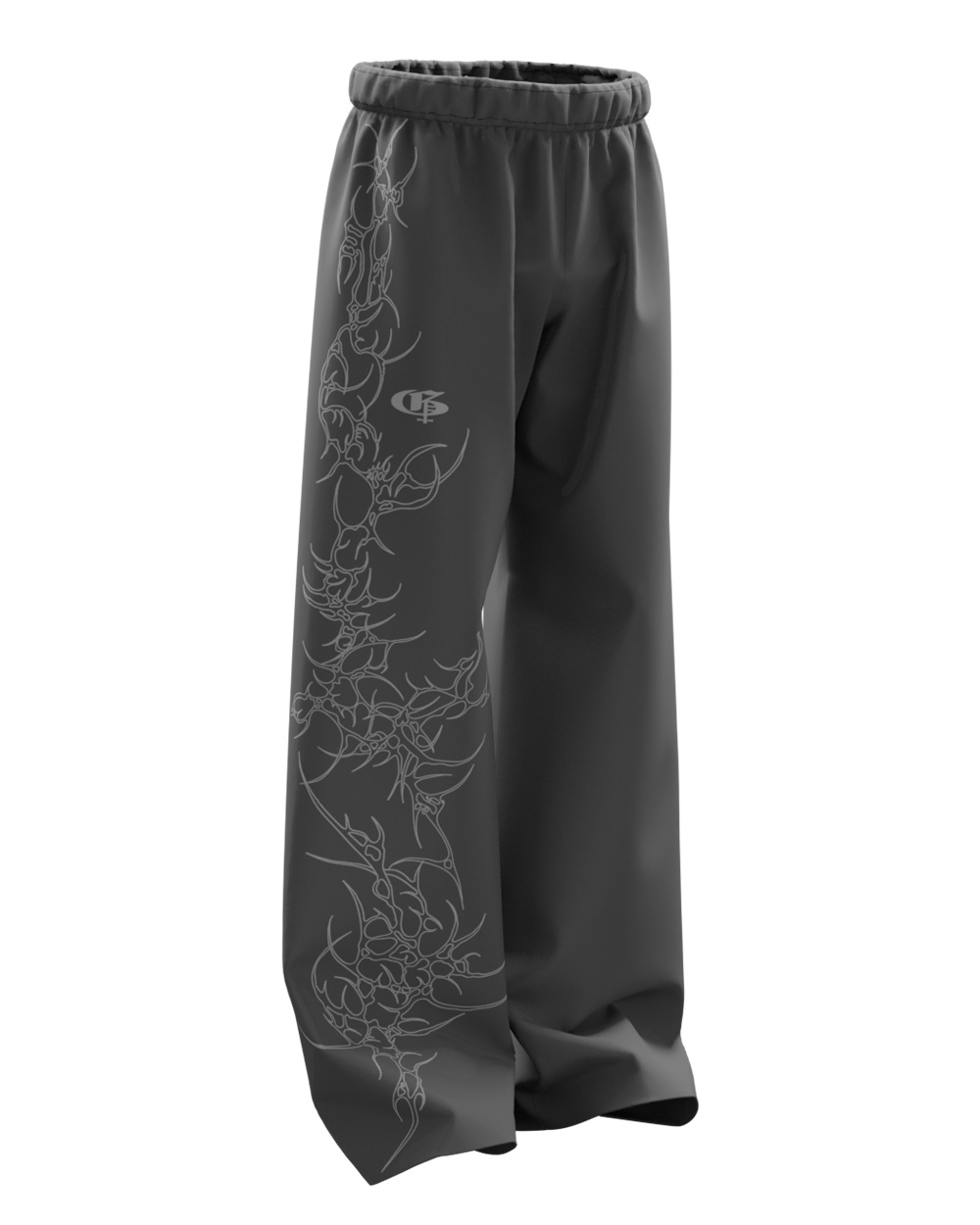 Dark Grey Xyden Unisex Straight Fit Baggy Pants