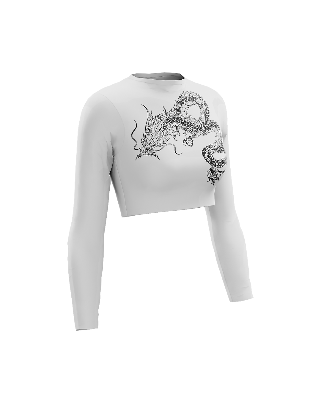 Drako White Long Sleeve Baby Tee