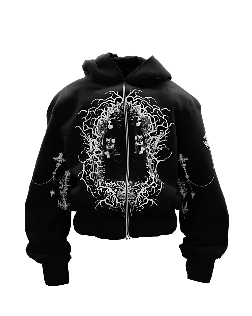 Exorcist Black Unisex Zipper Hoodie