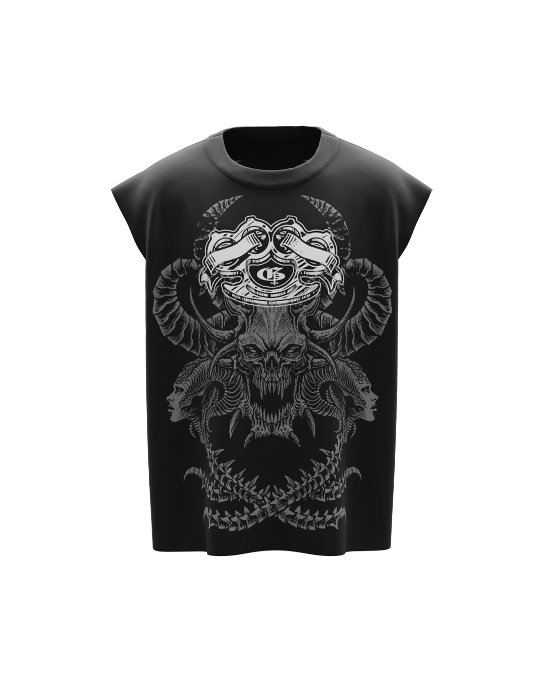 Orb Black Boxy Unisex Vest