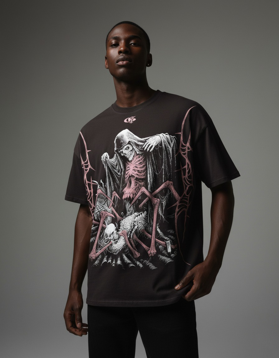 Fang Brown Boxy Oversized Tshirt