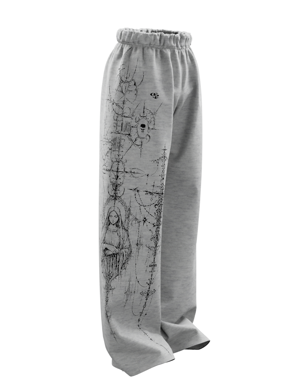 Feral Grey Unisex Straight Fit Baggy Pants