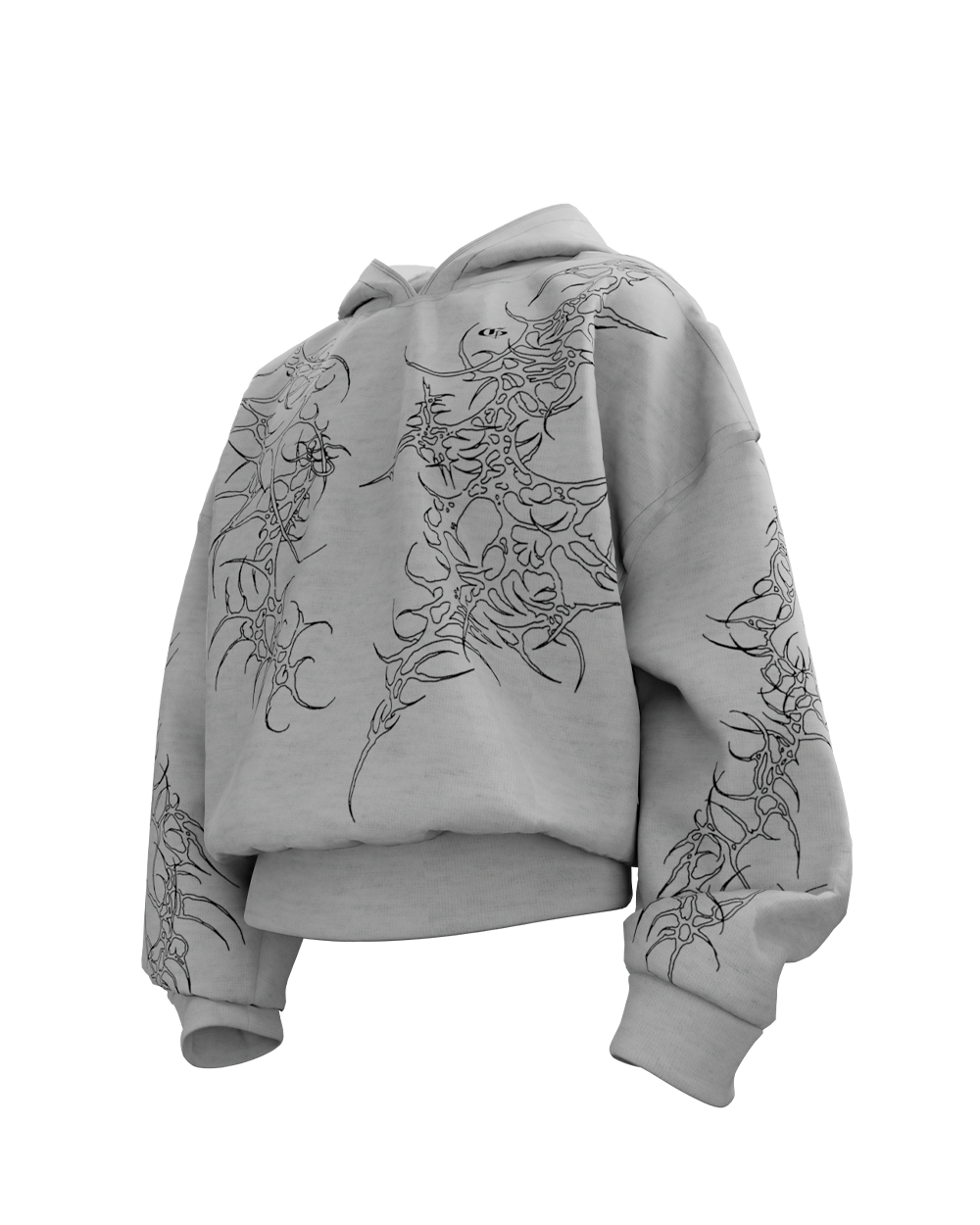 Grey Reaven Boxy Oversized Hoodie