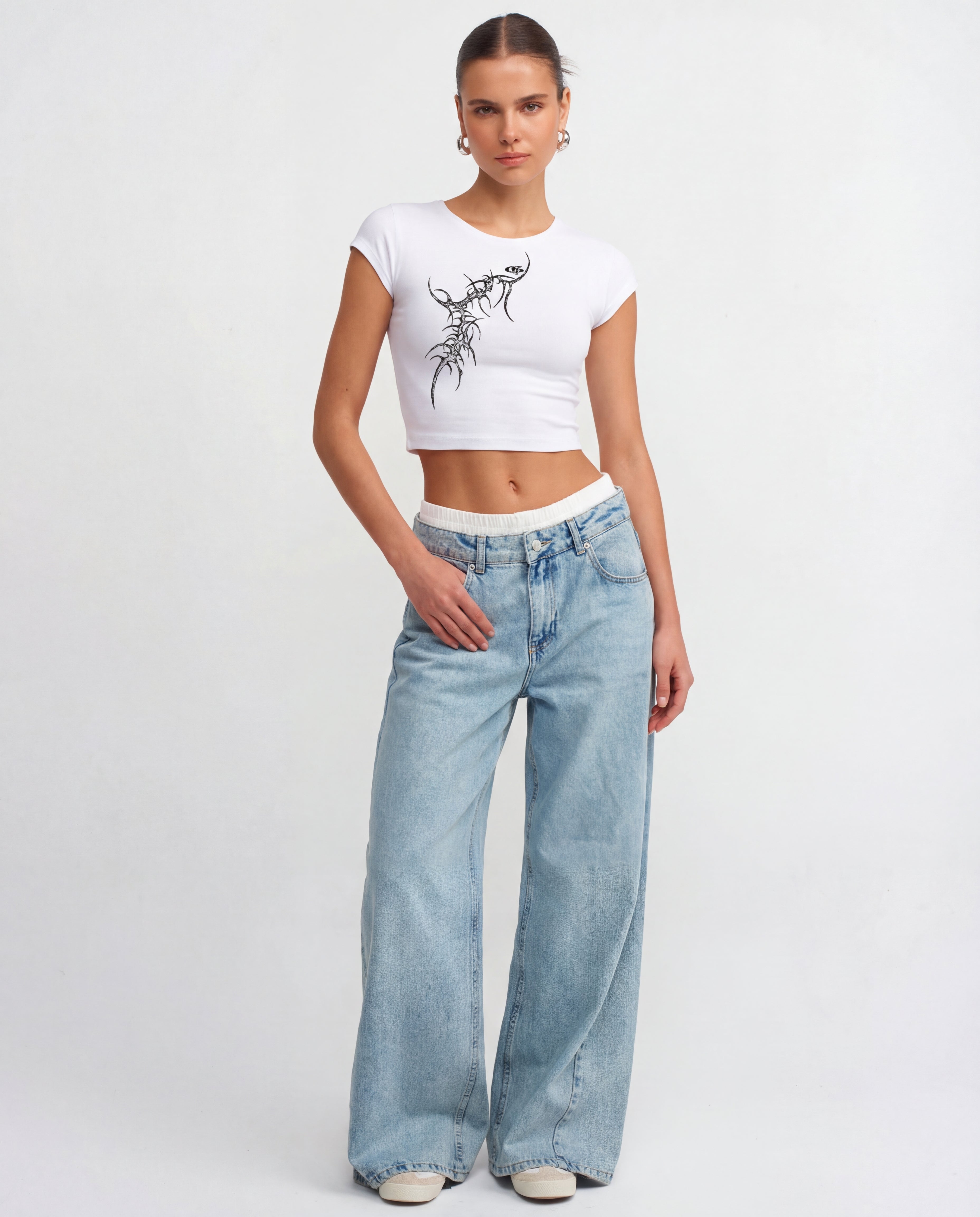 Hollow Women's Baby Tee