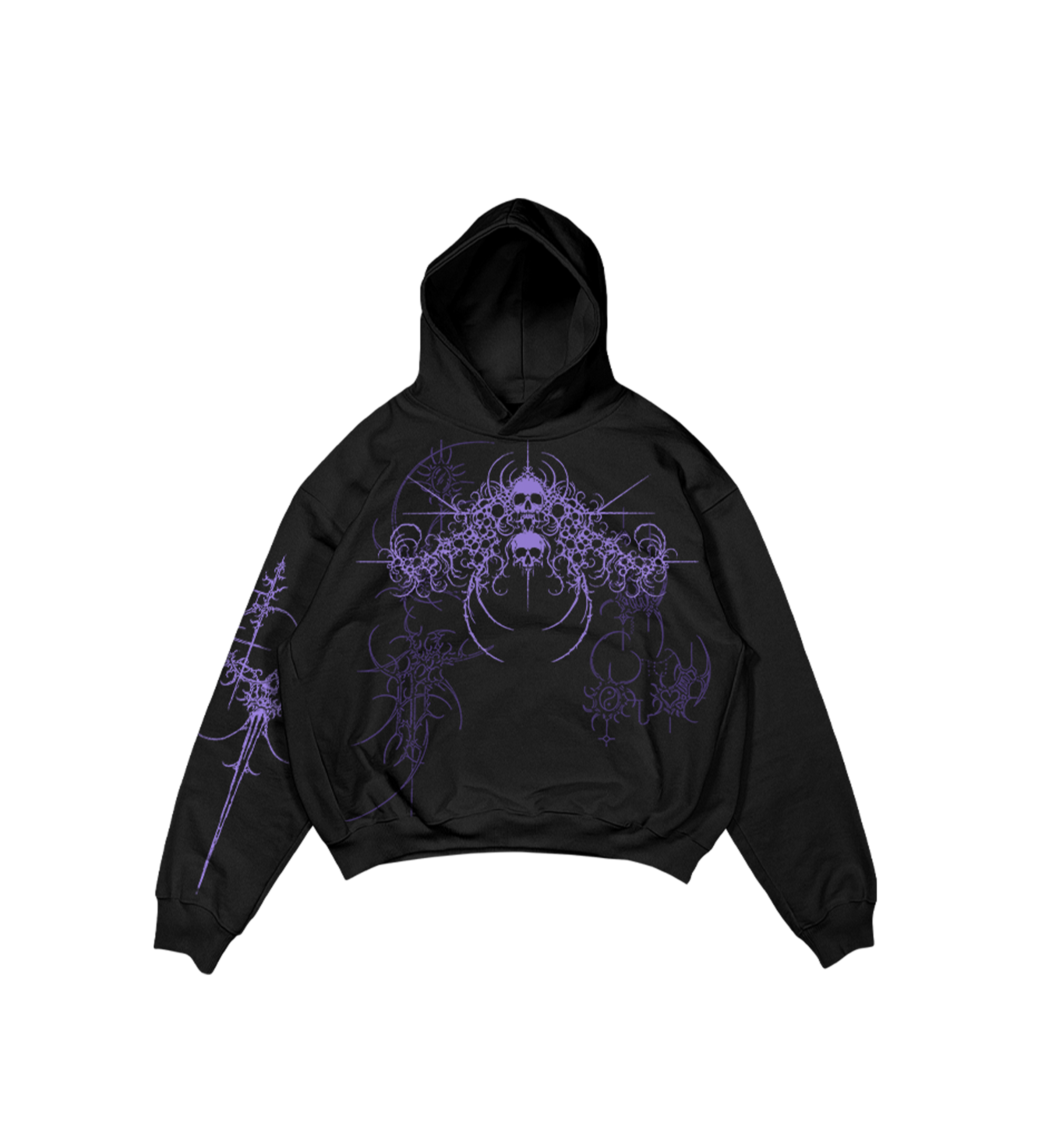 Lean Black Boxy Oversized Hoodie