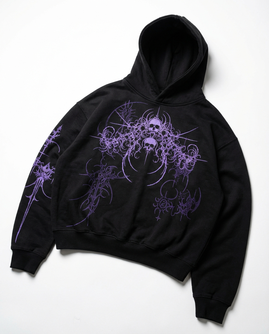 Lean Black Boxy Oversized Hoodie