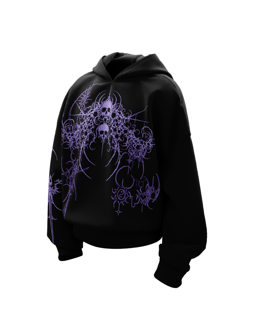 Lean Black Boxy Oversized Hoodie